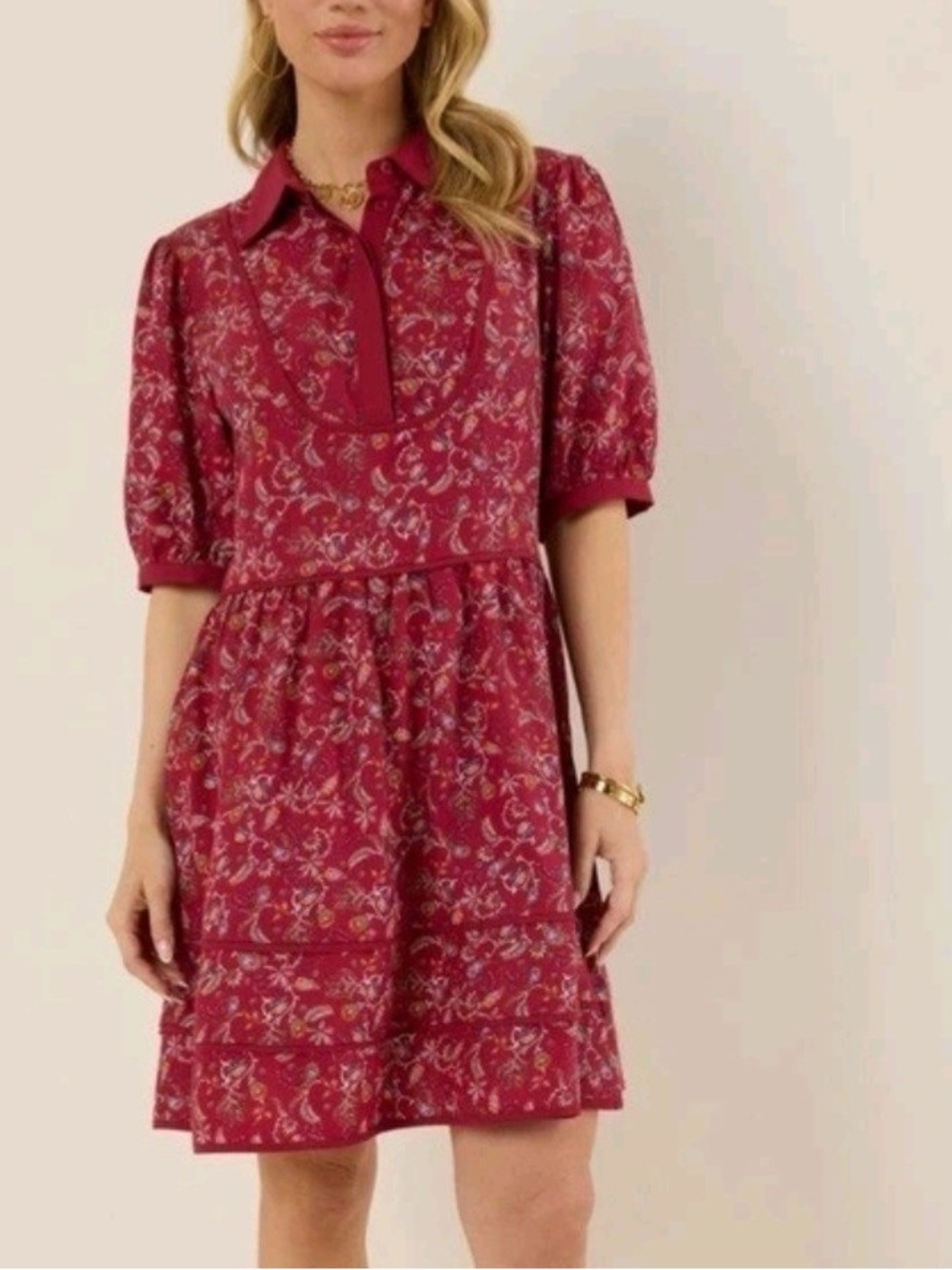 Avara Collared Short Sleeve Dress. NWOT